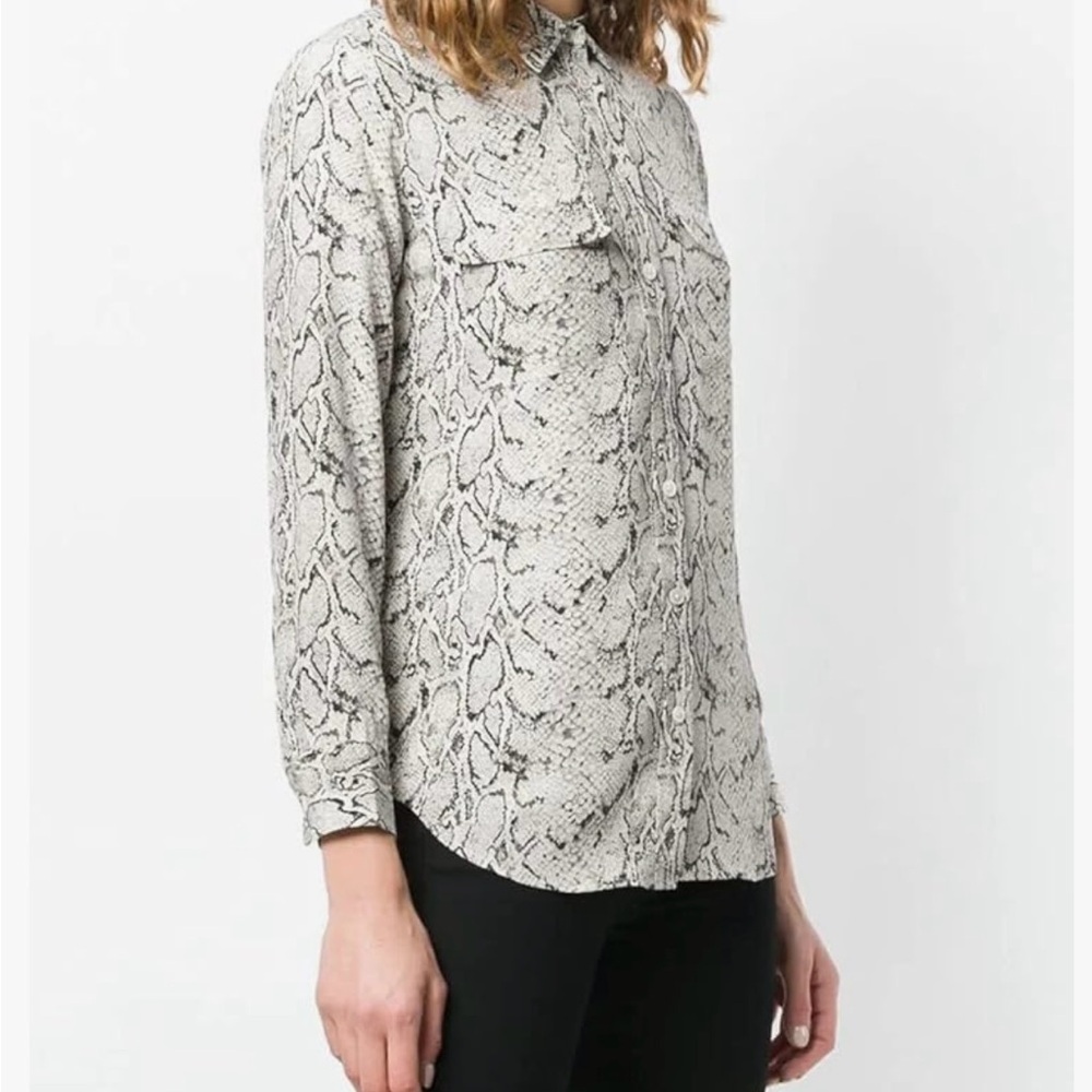 Equipment Femme Women's Classic Sandwashed Crepe De Chine Silk Slim Size S - Picture 4 of 12